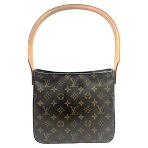 LOUIS VUITTON Authentic Brown Monogram Looping MM Shoulder Bag